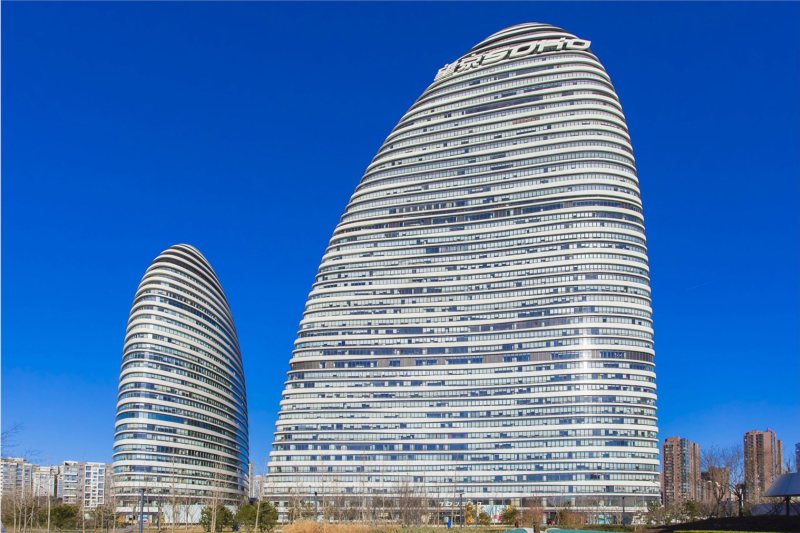 望京SOHO塔1实景图，望京写字楼
